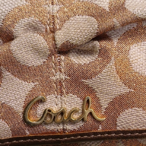 Coach Signature Brown and Tan Wallet - Picture 7 of 8